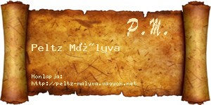 Peltz Mályva névjegykártya